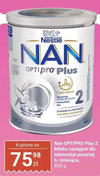 Biedronka Nan OPTIPRO Plus 2 Mleko następne dla niemowląt powyżej 6. miesiąca oferta