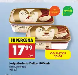 Biedronka Lody delice caramel Marletto oferta