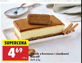 Biedronka Sernik z kremem i ciastkami biscoff oferta