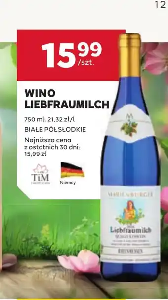 Stokrotka Wino półsłodkie Liebfraumilch oferta