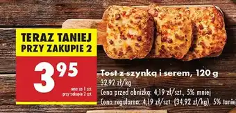 Biedronka Tost z szynką i serem oferta