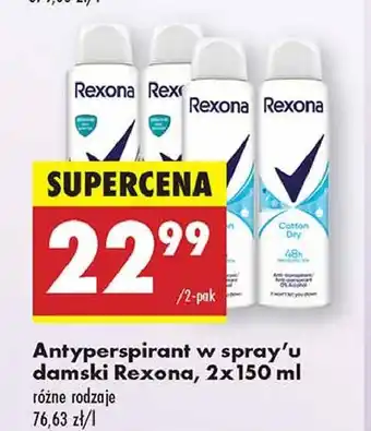 Biedronka Antyperspirant fresh power Rexona Invisible oferta