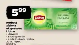 Netto Herbata z nutą truskawki i maliny Lipton Green Tea oferta