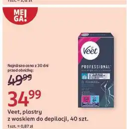 Rossmann Plastry do depilacji nóg i ciała skóra wrażliwa Veet Professional oferta
