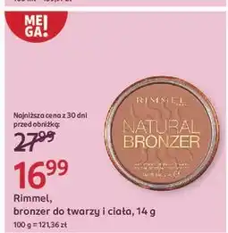 Rossmann Bronzer do twarzy nr 026 Rimmel Natural oferta