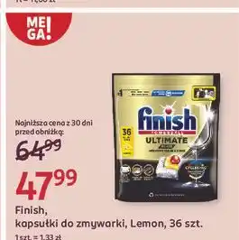 Rossmann Tabletki do zmywania lemon Finish Ultimate Plus oferta