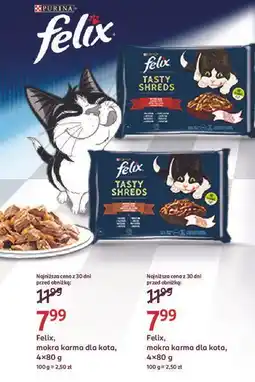 Rossmann Karma dla kota wiejskie smaki z kaczką i indykiem w sosie Purina Felix Tasty Shreds oferta