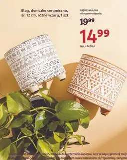 Rossmann Doniczka ceramiczna 12 cm Eloy oferta