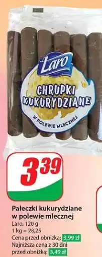 Dino Pałeczki kukurydziane w polewie mlecznej Laro oferta
