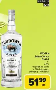 Carrefour Wódka Żubrówka Biała oferta