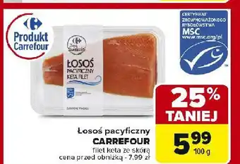 Carrefour Market Łosoś pacyficzny keta filet Carrefour targ świeżości oferta