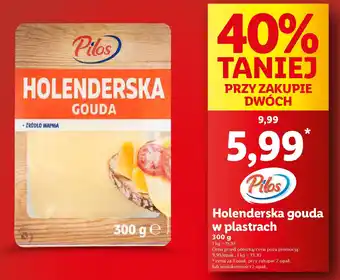 Lidl Holenderska gouda w plastrach oferta