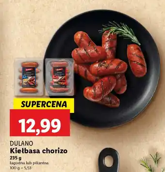 Lidl Dulano kiełbasa chorizo oferta