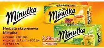 Makro Herbata ekspresowa Minutka czarna + zielona 100 torebek oferta