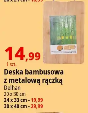 E.Leclerc Deska bambusowa z metalową rączką 30 x 40 cm Delhan oferta