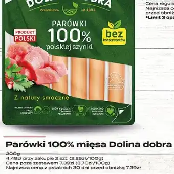 Supeco Parówki 100% mięsa Dolina dobra oferta