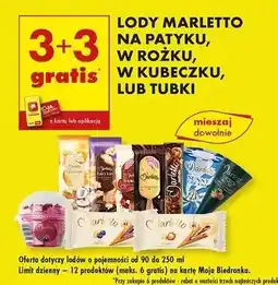 Biedronka Lody cola Marletto oferta