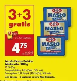 Biedronka Masło ekstra Mlekovita Polskie oferta