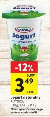 Intermarche Jogurt naturalny Piątnica 330 g oferta