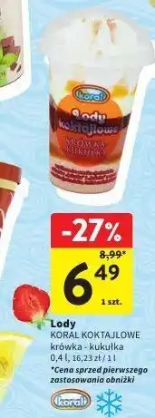 Intermarche Lody KORAL KOKTAJLOWE krówka-kukułka 0,4l oferta