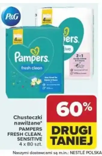 Carrefour Pampers Fresh CleanChusteczki nawilżane oferta