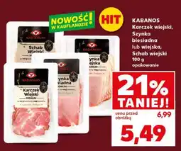 Kaufland KABANOS Karczek wiejski, Szynka biesiadna lub wiejska, Schab wiejski oferta