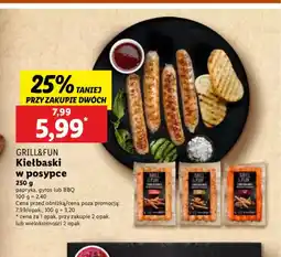 Lidl Kiełbaski Grill&Fun w posypce oferta