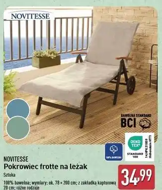 ALDI Pokrowiec na leżak frotte 78 x 200 cm Novitesse oferta