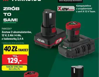 Lidl Zestaw 2 akumulatorów Parkside oferta