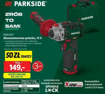 Lidl Akumulatorowa polerka Parkside 12 V oferta