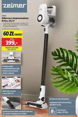 Lidl Zelmer Odkurzacz bezprzewodowy Artica, 22,2 V oferta