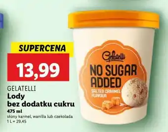 Lidl Gelatelli Lody bez dodatku cukru oferta