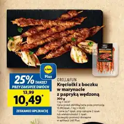 Lidl GRILL&FUN Kręciołki z boczku w marynacie z papryką wędzoną oferta
