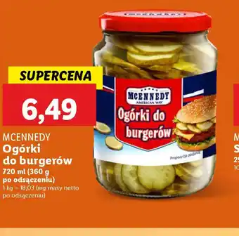 Lidl Ogórki do burgerów Mcennedy oferta