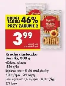 Biedronka Ciastka kruche z polewą kakaową Bonitki oferta