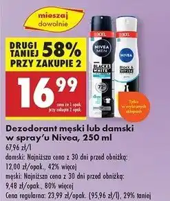 Biedronka Antyperspirant fresh Nivea Men Invisible Black & White oferta