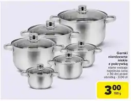 Carrefour Garnki nierdzewne z pokrywkami oferta