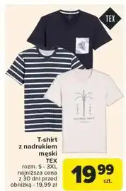 Carrefour T-shirt męski s-3xl Tex oferta