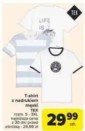 Carrefour T-shirt męski s-3xl Tex oferta