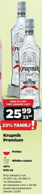 Netto Wódka Krupnik Premium oferta