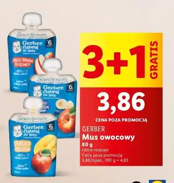 Lidl Deserek jabłko banan truskawka Gerber natual for baby oferta