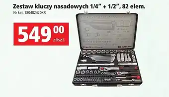 Grene Zestaw kluczy nasadowych 1/4" i 1/2", 82 elementy oferta