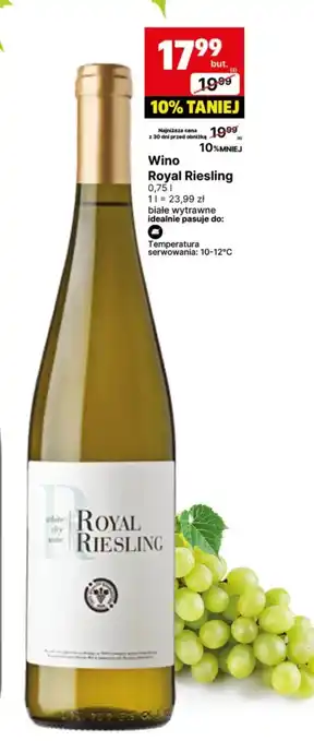 Delikatesy Centrum Wino wytrawne Royal riesling oferta