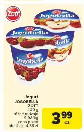 Carrefour Market Jogurt pieczone jabłko Zott jogobella oferta