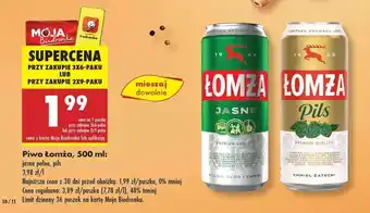Biedronka Piwo Łomża, 500 ml oferta