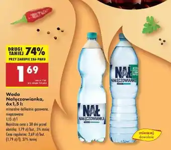 Biedronka Woda Nałęczowianka, 6x1,5 l oferta