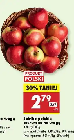 Biedronka Jabłko polskie czerwone na wage oferta