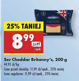 Biedronka Ser Cheddar Britanny's 200 g oferta