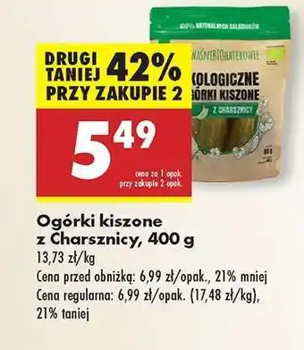 Biedronka Ogórki kiszone z Charsznicy, 400 g oferta