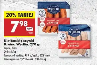 Biedronka Kiełbaski z szynki Kraina Wędlin, 270 g oferta